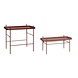 Hubsch Salontafel rood metaal - set van 2 Hubsch Salontafel rood metaal - set van 2
