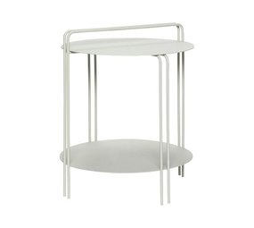 Hubsch Tavolino grigio metallo