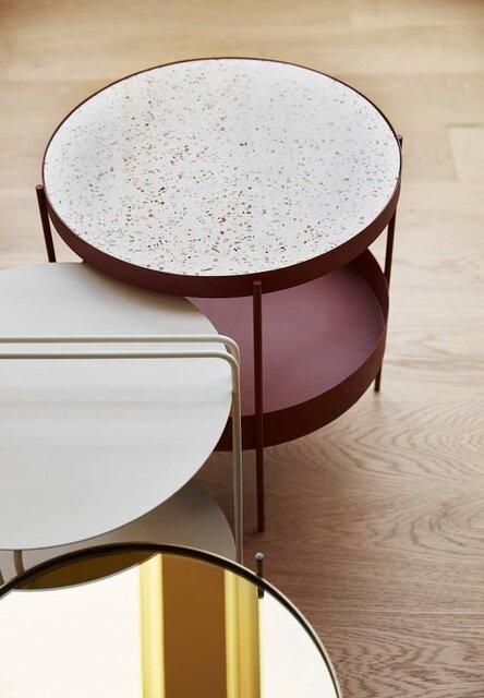 Hubsch Table d'appoint en métal gris