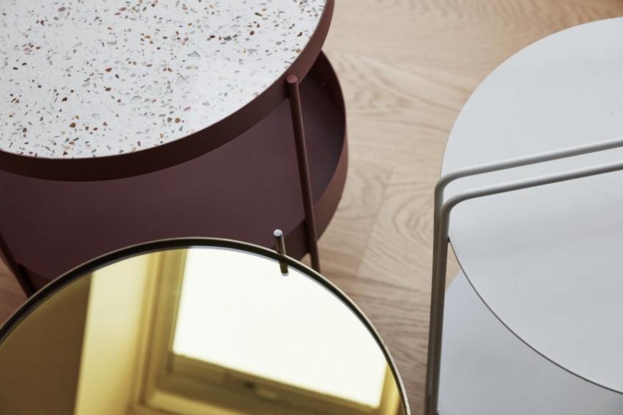 Hubsch Bijzettafel grijs metaal