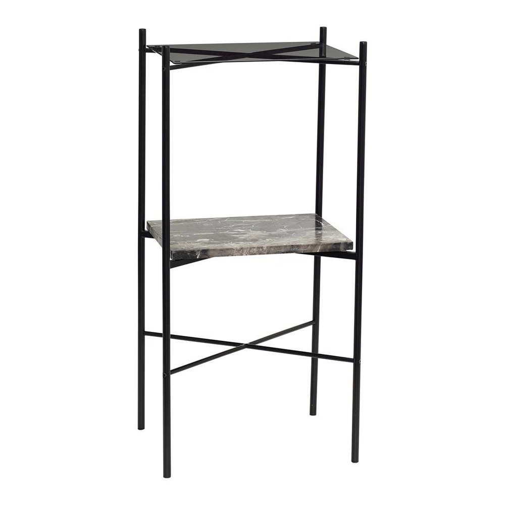 Hubsch Bijzettafel zwart marmer Hubsch Bijzettafel zwart marmer