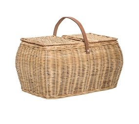 Bloomingville Korb mit Griff aus natürlichem Rattan