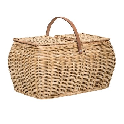 Bloomingville Korb mit Griff aus natürlichem Rattan