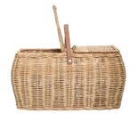 Bloomingville Cestino con manico in rattan naturale Bloomingville Cestino con manico in rattan naturale