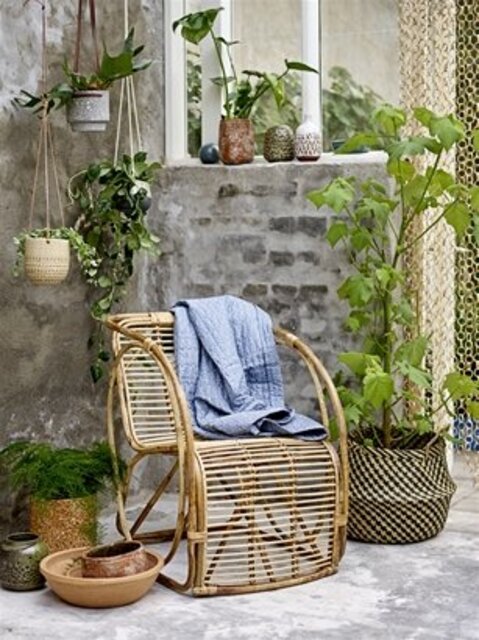 Bloomingville Plaid blue 200x140cm