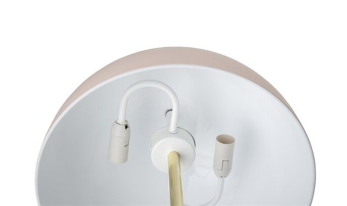 Bloomingville Tafellamp goud look met roze lampenkap