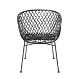 Bloomingville Lounge chair in rattan nero