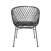 Bloomingville Loungestoel zwart rotan Bloomingville Loungestoel zwart rotan
