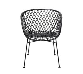 Bloomingville Lounge chair in rattan nero
