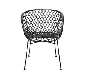 Bloomingville Loungestoel zwart rotan