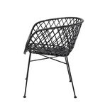 Bloomingville Lounge Sessel aus schwarzem Rattan Bloomingville Lounge Sessel aus schwarzem Rattan