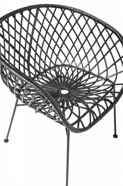 Bloomingville Lounge stol black rattan Bloomingville Lounge stol black rattan