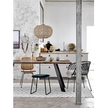 Bloomingville Lounge chair in rattan nero