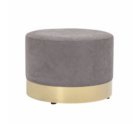 Bloomingville Dia Pouf poliéster gris