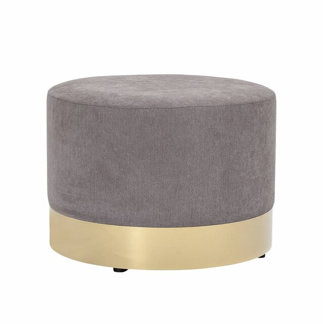 Bloomingville Dia poef grijs polyester