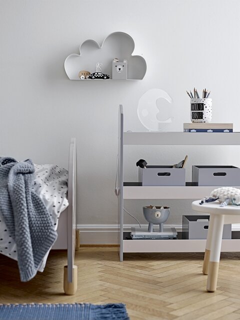 Bloomingville Mini Karierte blaue Wolle
