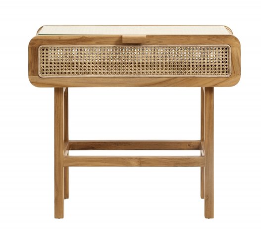 Nordal Console Table Teak Wood With, Outdoor Teak Console Table