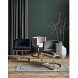 Nordal Dining chair blue velvet Nordal Dining chair blue velvet