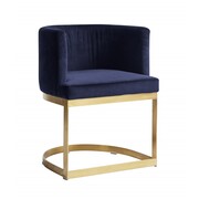 Nordal Eetkamerstoel blauw velvet