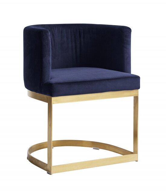 Nordal Eetkamerstoel blauw velvet