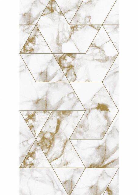KEK Amsterdam Marmer mosaic behang goud