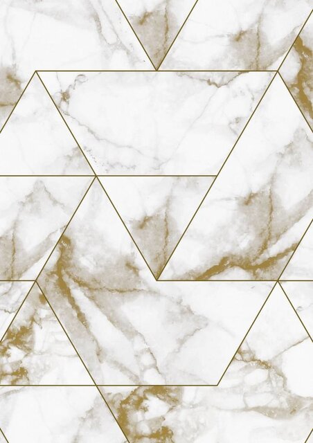 KEK Amsterdam Marmer mosaic behang goud