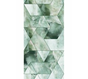 KEK Amsterdam Papel pintado mosaico mármol verde KEK Amsterdam Papel pintado mosaico mármol verde