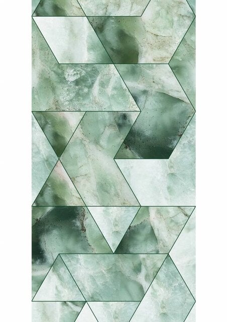 KEK Amsterdam Papier peint mosaïque en marbre vert