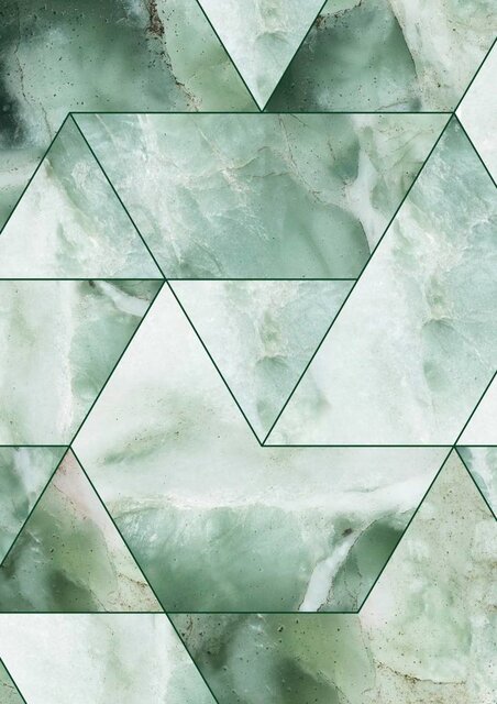 KEK Amsterdam Marble mosaic wallpaper green