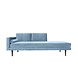 Broste Copenhagen Chaiselong bank velours pastel blauw Broste Copenhagen Chaiselong bank velours pastel blauw