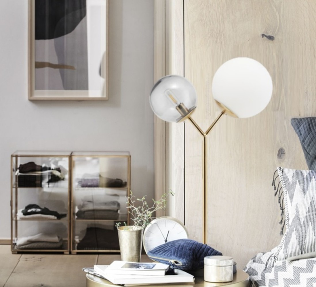 House Doctor To ganger messing bordlampe