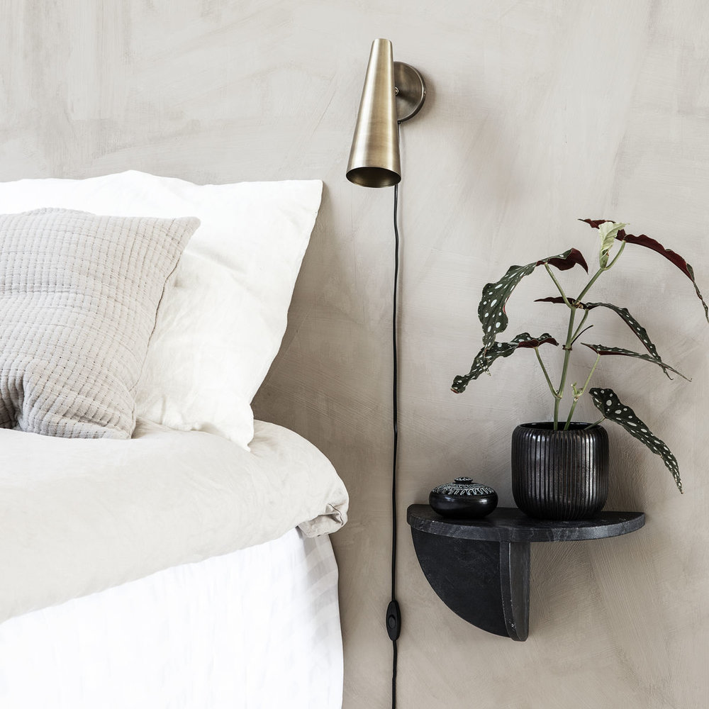House Doctor Mega wandplank zwart marmer House Doctor Mega wandplank zwart marmer