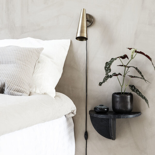 House Doctor Mega wall shelf black marble