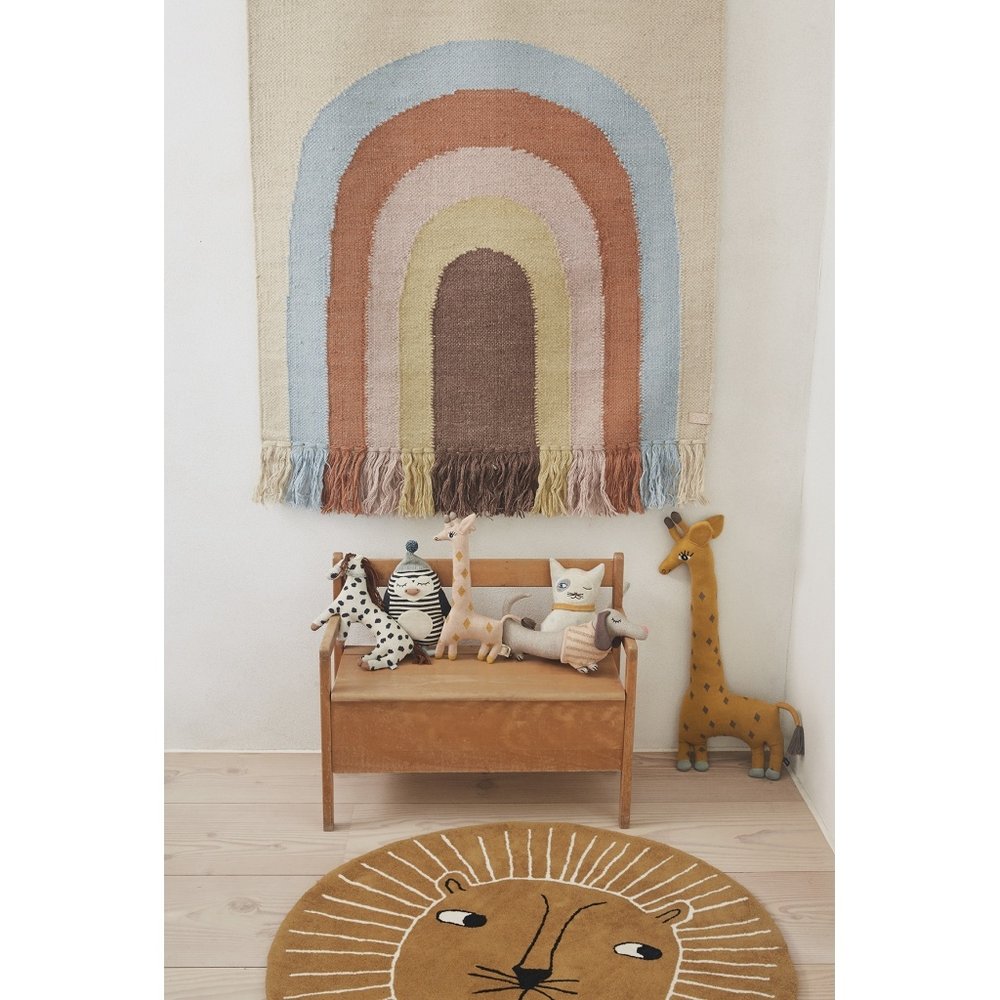 Tappeto tondo circolare alto Sisley di Gedy diametro 80 cm multicolore