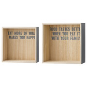 Bloomingville Opbergbox grijs - set van 2 Bloomingville Opbergbox grijs - set van 2