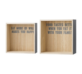 Bloomingville Boîte de rangement grise - lot de 2 Bloomingville Boîte de rangement grise - lot de 2