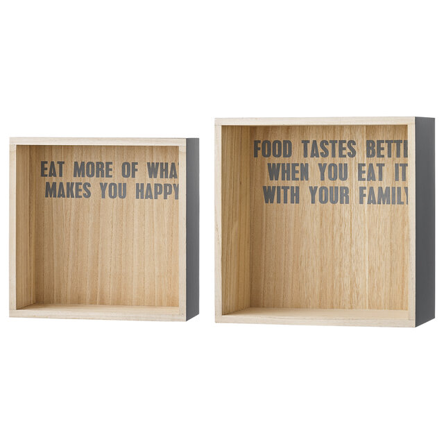 Bloomingville Gray storage box - set of 2 Bloomingville Gray storage box - set of 2