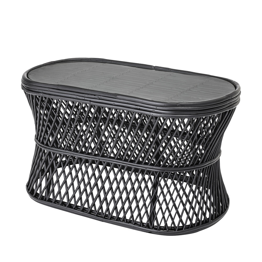 Bloomingville Abby Table Basse Canne - Noir