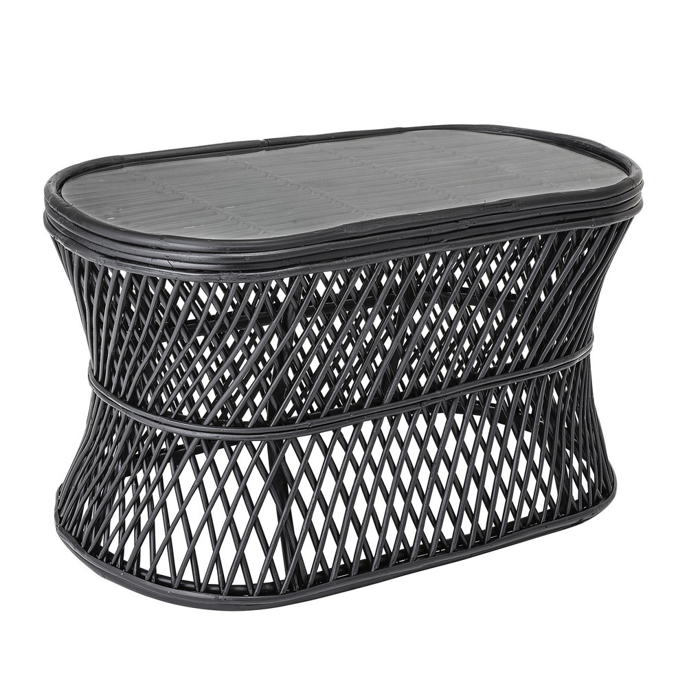 Bloomingville Abby Table Basse Canne - Noir