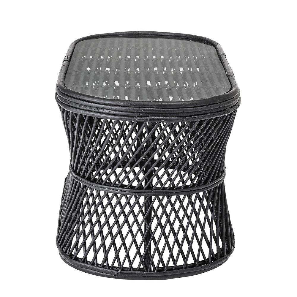 Bloomingville Abby Table Basse Canne - Noir