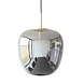 Hubsch Hanglamp smoke glas met messing detail Hubsch Hanglamp smoke glas met messing detail