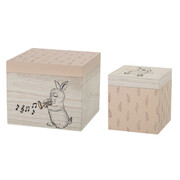 Bloomingville Mini Cajas de almacenamiento rosadas - juego de 2 Bloomingville Mini Cajas de almacenamiento rosadas - juego de 2