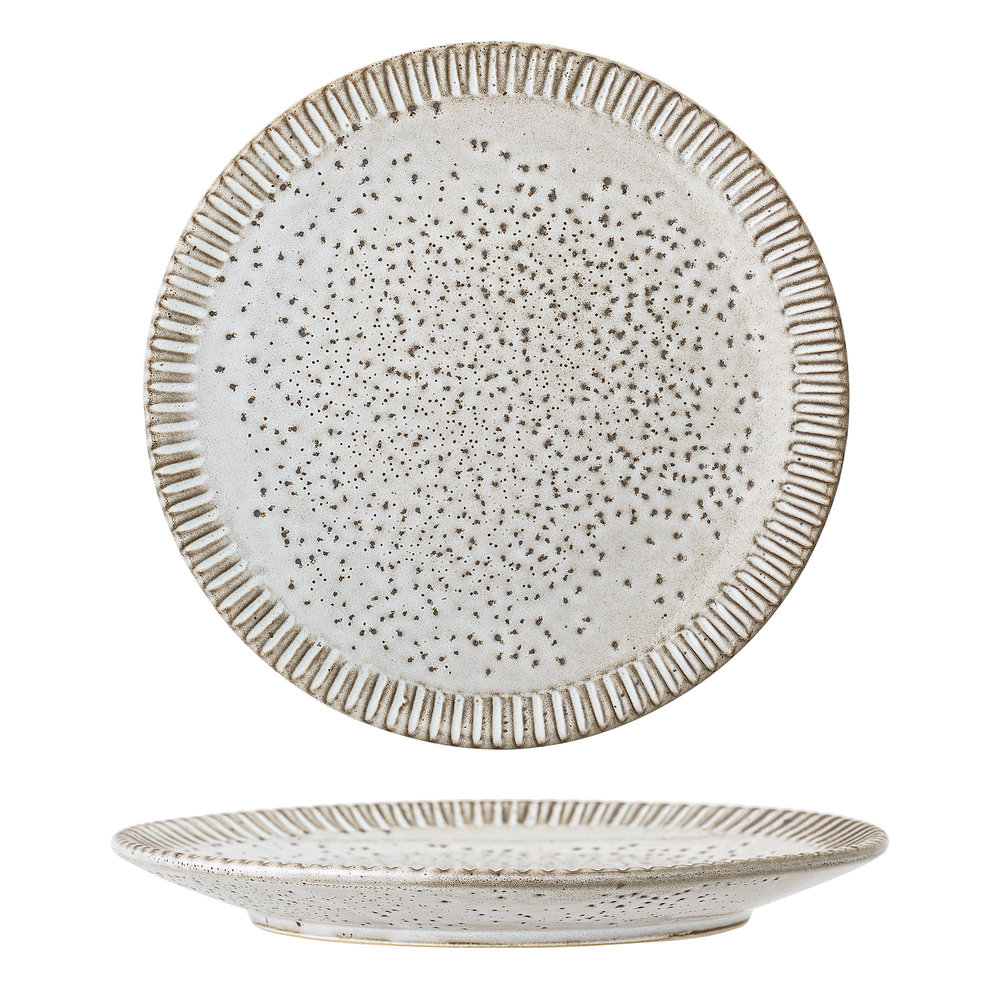Bloomingville Thea-plate grå - sett med 6 stk Ø20 cm