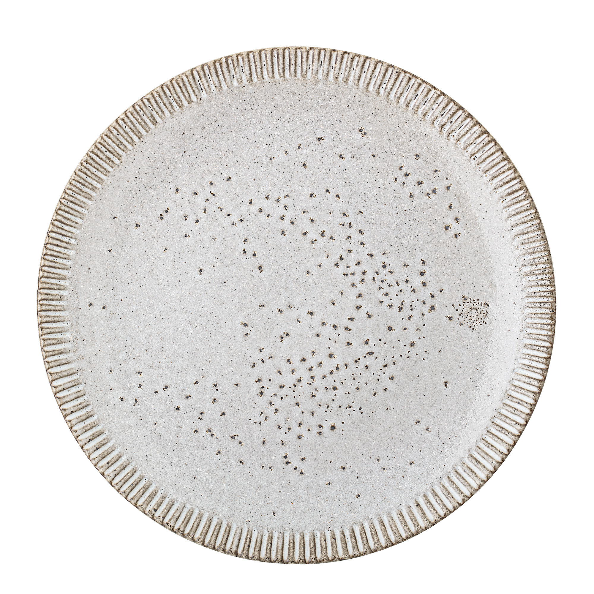 Bloomingville Thea plate gray - set of 6 pieces Ø27 cm