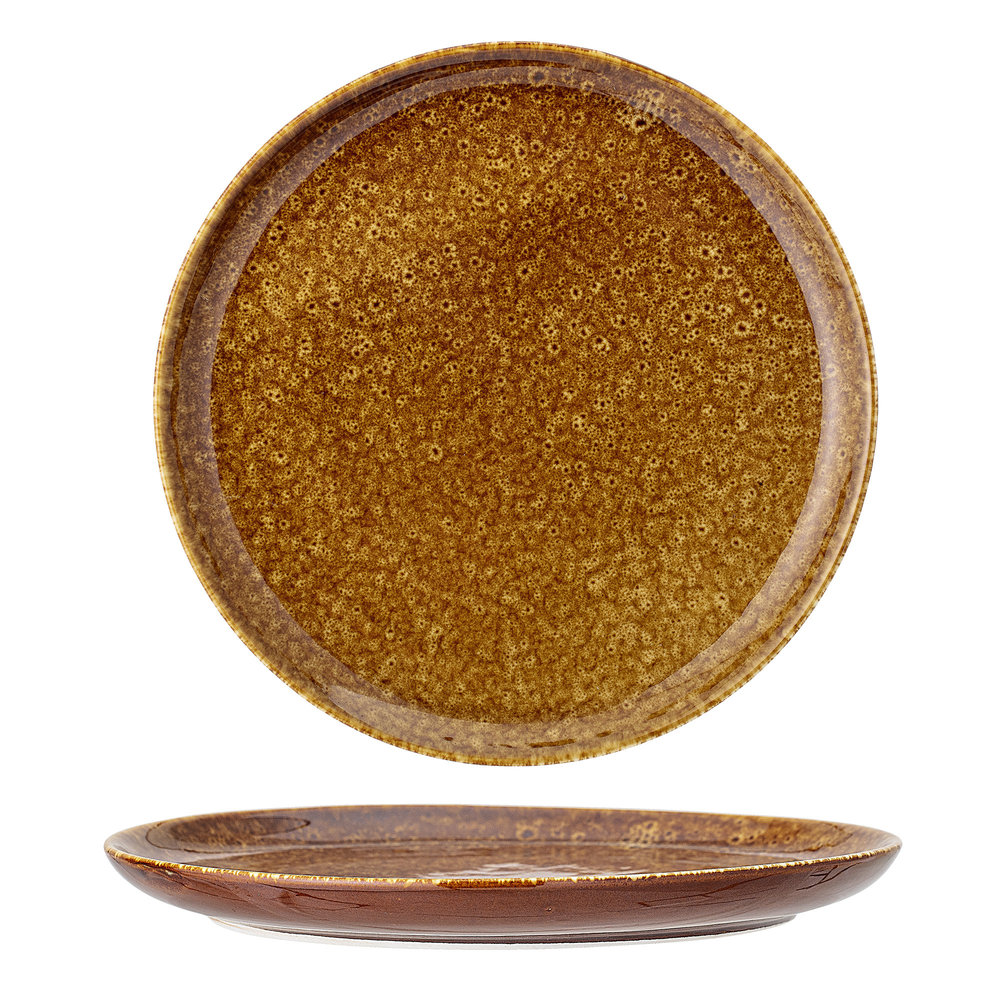 Bloomingville Thea plate brown - set of 6 pieces Ø21 cm