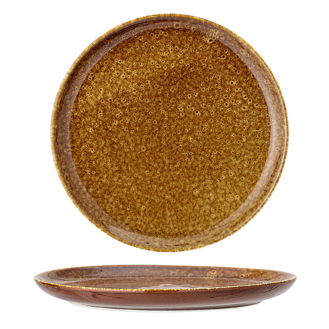 Bloomingville Assiette Thea marron - set de 6 pièces Ø21 cm
