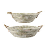 Bloomingville Paniers en gazon naturel - lot de 2 Bloomingville Paniers en gazon naturel - lot de 2