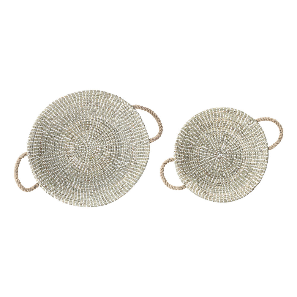 Bloomingville Paniers en gazon naturel - lot de 2 Bloomingville Paniers en gazon naturel - lot de 2