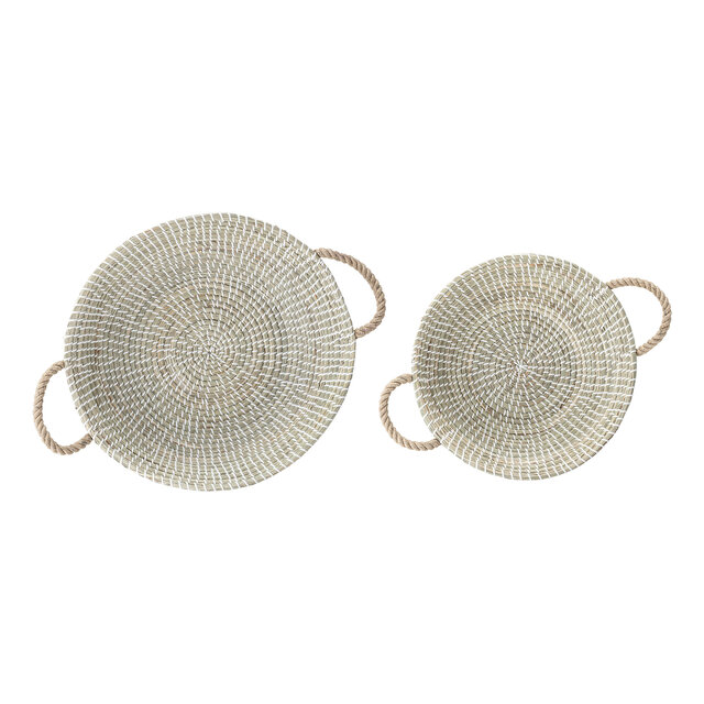 Bloomingville Paniers en gazon naturel - lot de 2 Bloomingville Paniers en gazon naturel - lot de 2