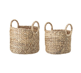 Bloomingville Cesto di giacinto d'acqua naturale - set di 2 Bloomingville Cesto di giacinto d'acqua naturale - set di 2